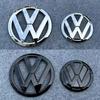 hijk1 Black car Front Grill Emblem Rear Trunk Badge Logo Golf 6 7 7.5 MK6 MK7 MK8 Polo 1set For Volkswagen VW Sticker Accessories