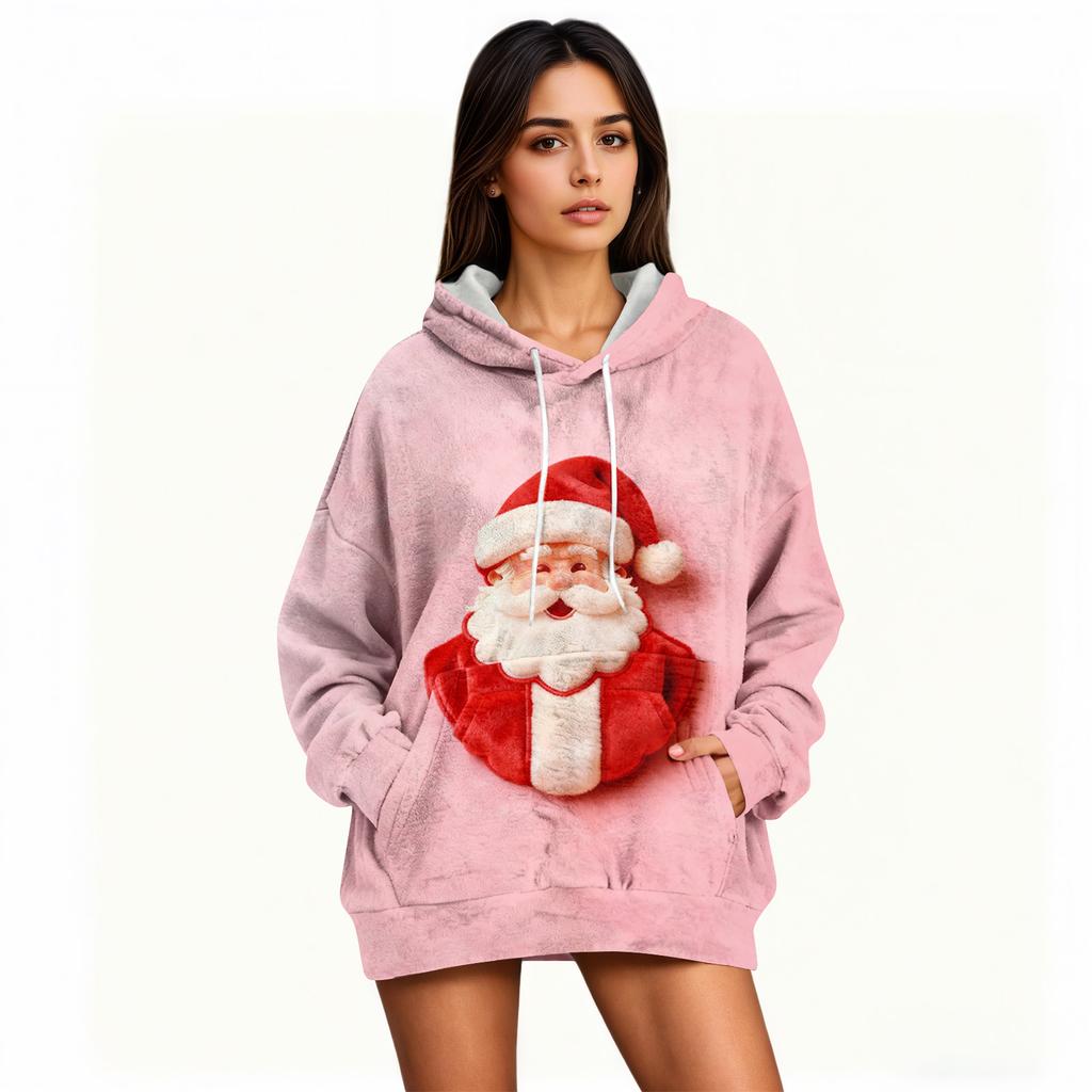 Толстовки для женщин оверсайз зимние плюшевые милые свитшоты пуловер модная осенне-зимняя одежда