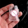 2 PCS Set Short Anti-slip Crystal Transparent Penis Head Sleeve Glans Sensory Reducing Ring Sperm Locking Cockring For Men