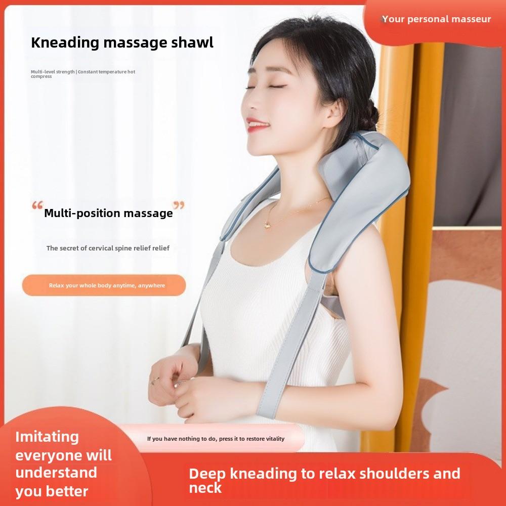 Trapezius Shoulder and Neck Kneading Massager Neck Hot Compress Massage Shawl