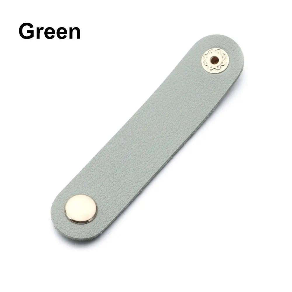 Cable Organizer Leather Wire Binding Data Cable Tie Management Bobbin Winder Marker Holder Tape Lead Straps Cord Holder