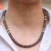 Новое в мужских натуральное дерево ожерелье 19 дюймов короткое ожерелье для мужчин винтажное неправильной формы камень ожерелье аксессуары для шеи чокер ожерелье