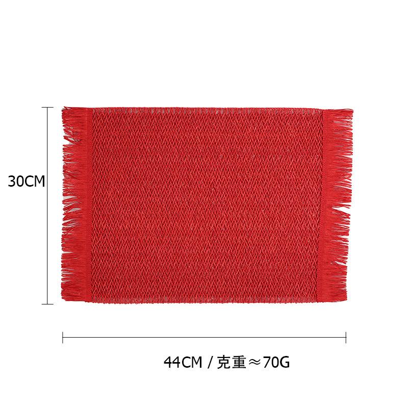 Hot-selling natural and environmentally friendly table mat, woven paper placemat, thermal insulation and anti-scalding bowl mat, coaster decorative