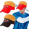 Кепка Трампа 2024 года с вышитыми волосами, бейсбольная кепка, забавные парики, полушляпа, регулируемая желтая париковая кепка, дышащая для занятий спортом на открытом воздухе