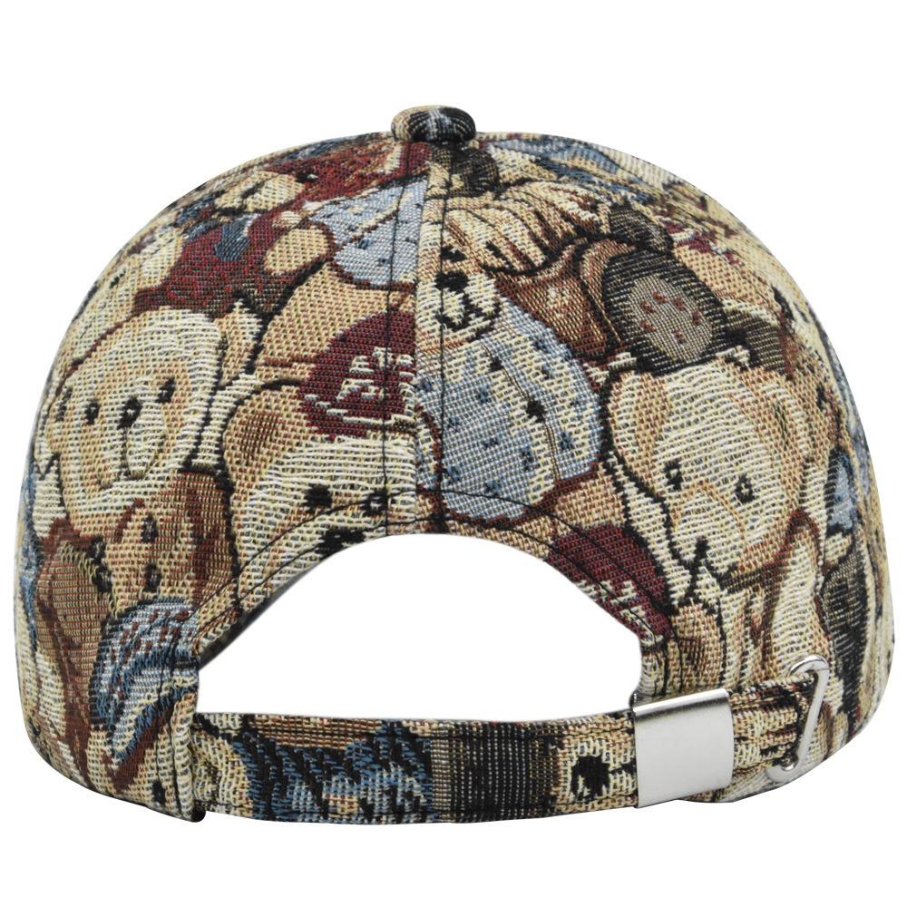 Little Bear Print Unisex-Teens Caps Dog Print Cotton Snapback Caps Fashion Hip Hop Vintage Hat