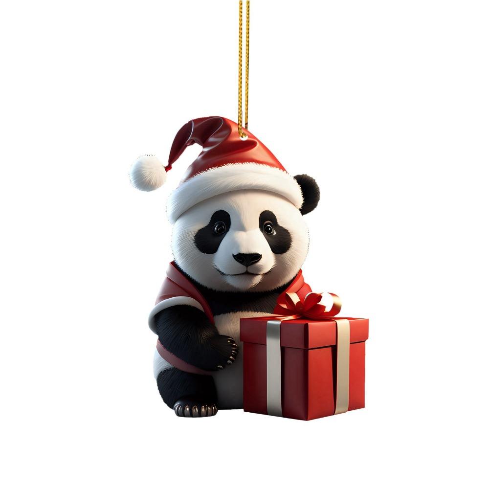 Мультяшное Рождественское Украшение Панда Милое Рождественское Подвесное Украшение Модные Подвески Панда для Автомобиля Домашний Декор