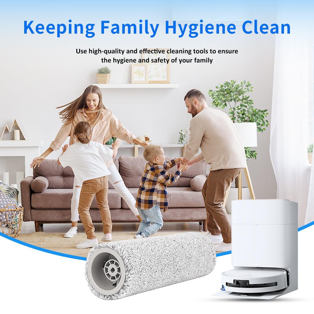 Тряпка для швабры, роликовая щетка для ECOVACS DEEBOT X9 Pro/X9 Pro Omni/X8 Pro/X8 Pro Omni/X8 AUTO/T80 OMNI/X11 PRO/DEX56, деталь ролика швабры