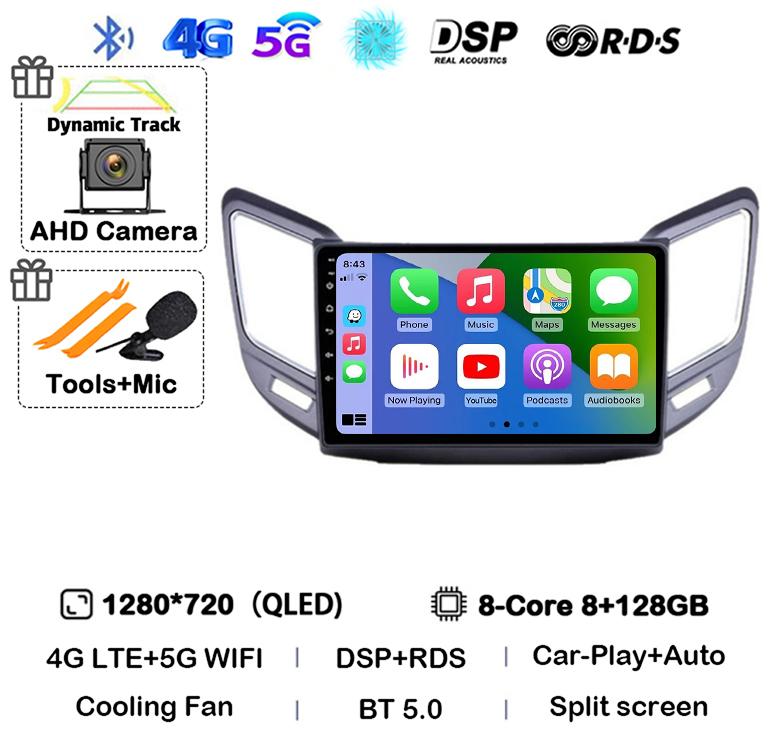 Android 14 Carplay Auto For Changan CS15 2016 2017 2018 2019 2020 Multimedia Car Radio Player WIFI+4G Stereo Touch Screen DSP