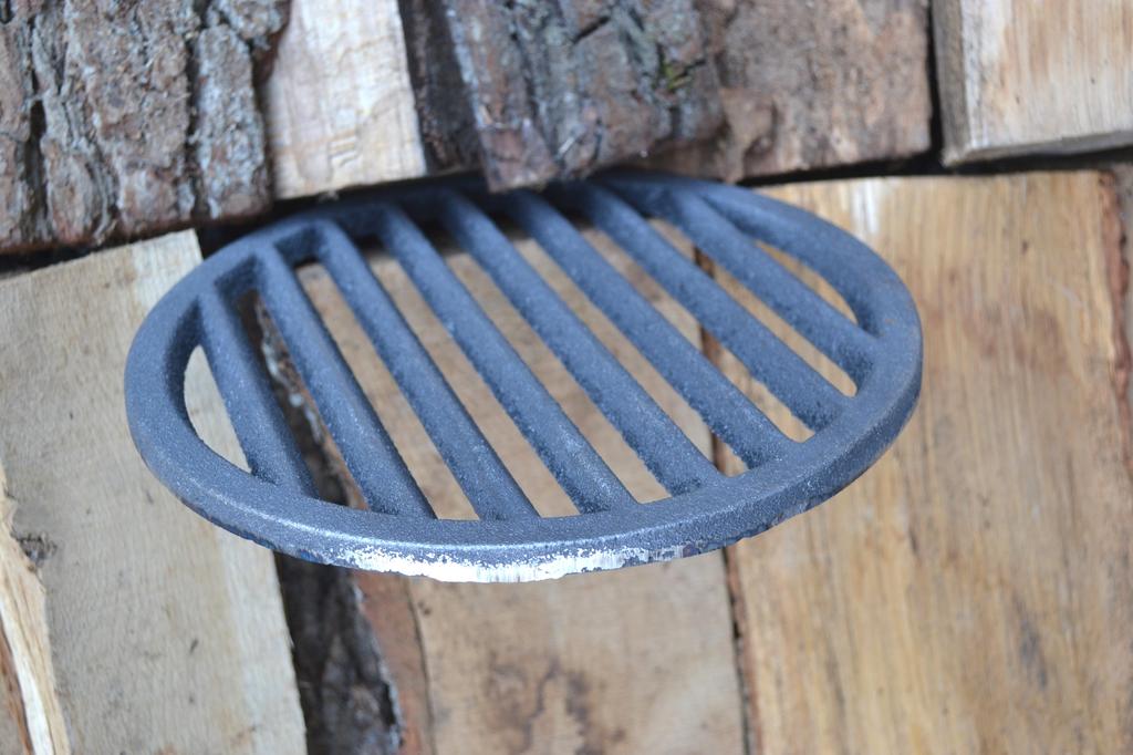Ca169 - 23 Cm - Okrągły Ruszt Żeliwny Do Pieca, Kominka, Kuchni
