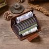 Cowhide Leather Credit Card Holder for Men Vintage Style Card Wallet for Credit Cards