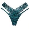 Leopard Print Thong: Women's Ice Silk Hollow-Out Strap Bandage Underwear
