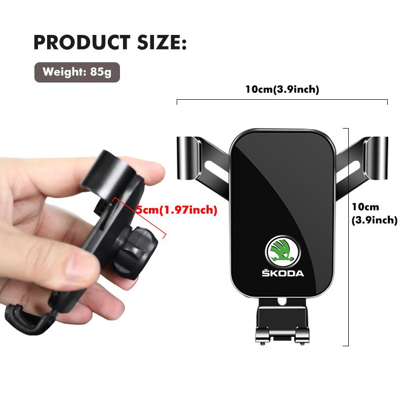 rjhwp8 For Skoda Air Outlet Gravity Phone Holder Car GPS Navigation Clamp Accessories Fabia Kamiq Superb Scala Enyaq-iV MK3 VisionS