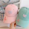 Sweet Bowknot Love Embroidery Baseball Hat For Women Korean Girl Peaked Cap Outdoor Soft Cotton Snapback Sun Visors Hat