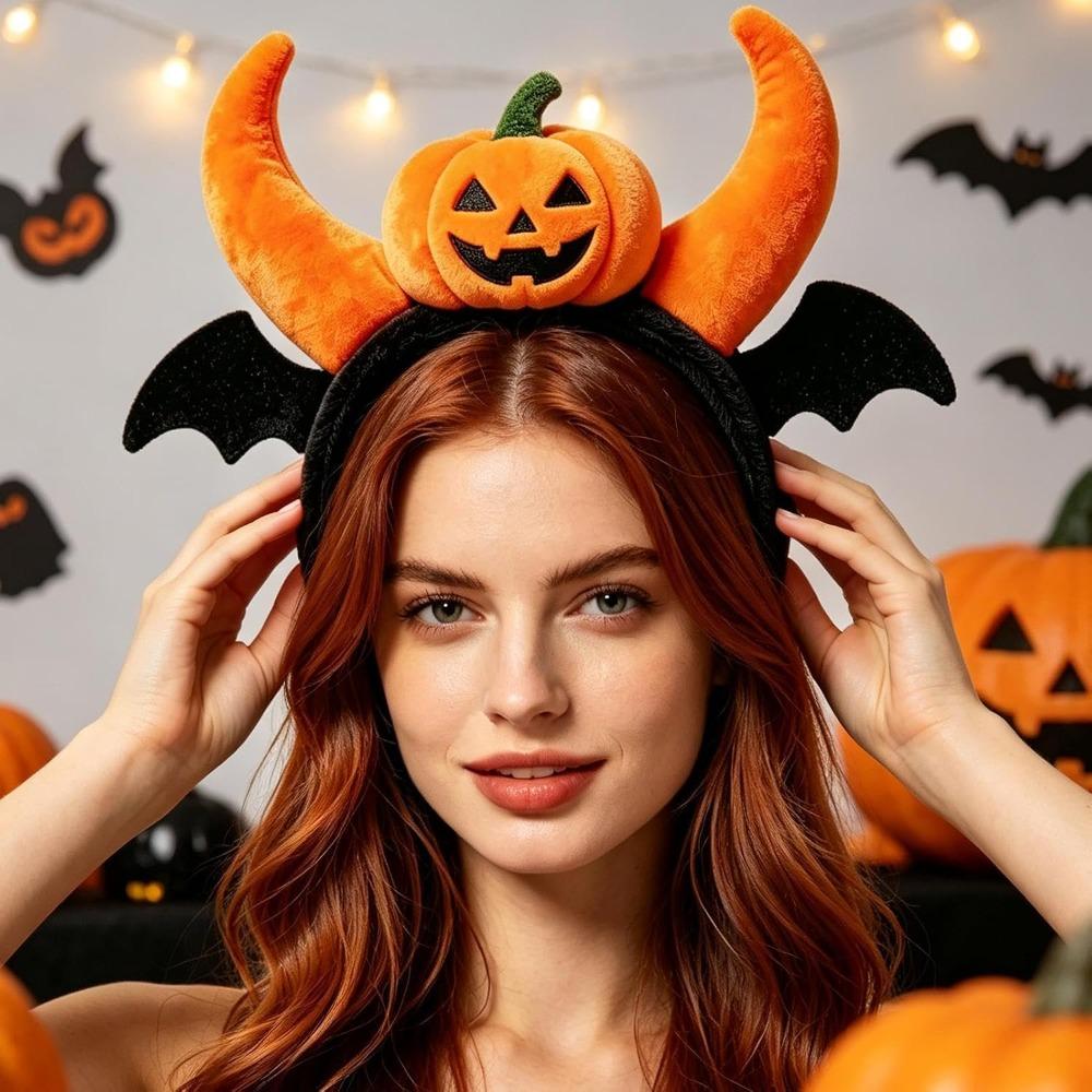 Dress Up Bat Wing Headbands Spooky Pumpkin Hair Hoop Cute Halloween Headband Photo Props