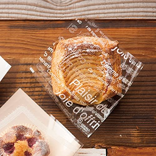 Heads Cafe au Lait Choux Bags (100 count), Clear, W120 x H120mm, CAF-SQC, Pack of 100
