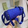 Women Diamond Lattice Cylinder Pillow Bag Crossbody Handbag Shoulder Bag Messenger Satchel