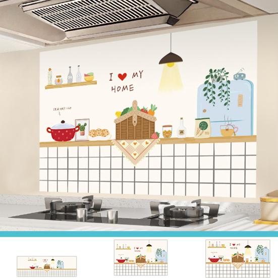 Маслостойкие наклейки на стену Yousheng Защита стены кухонного фартука Водонепроницаемые Термостойкие Статические наклейки для кухни Столовой Столешницы
