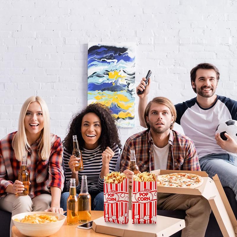 10/50 шт. Пакеты для попкорна Упаковочное ведро Контейнер для закусок Свадьба День рождения Вечеринка Принадлежности для киновечера Карнавальная еда Пакет Коробка