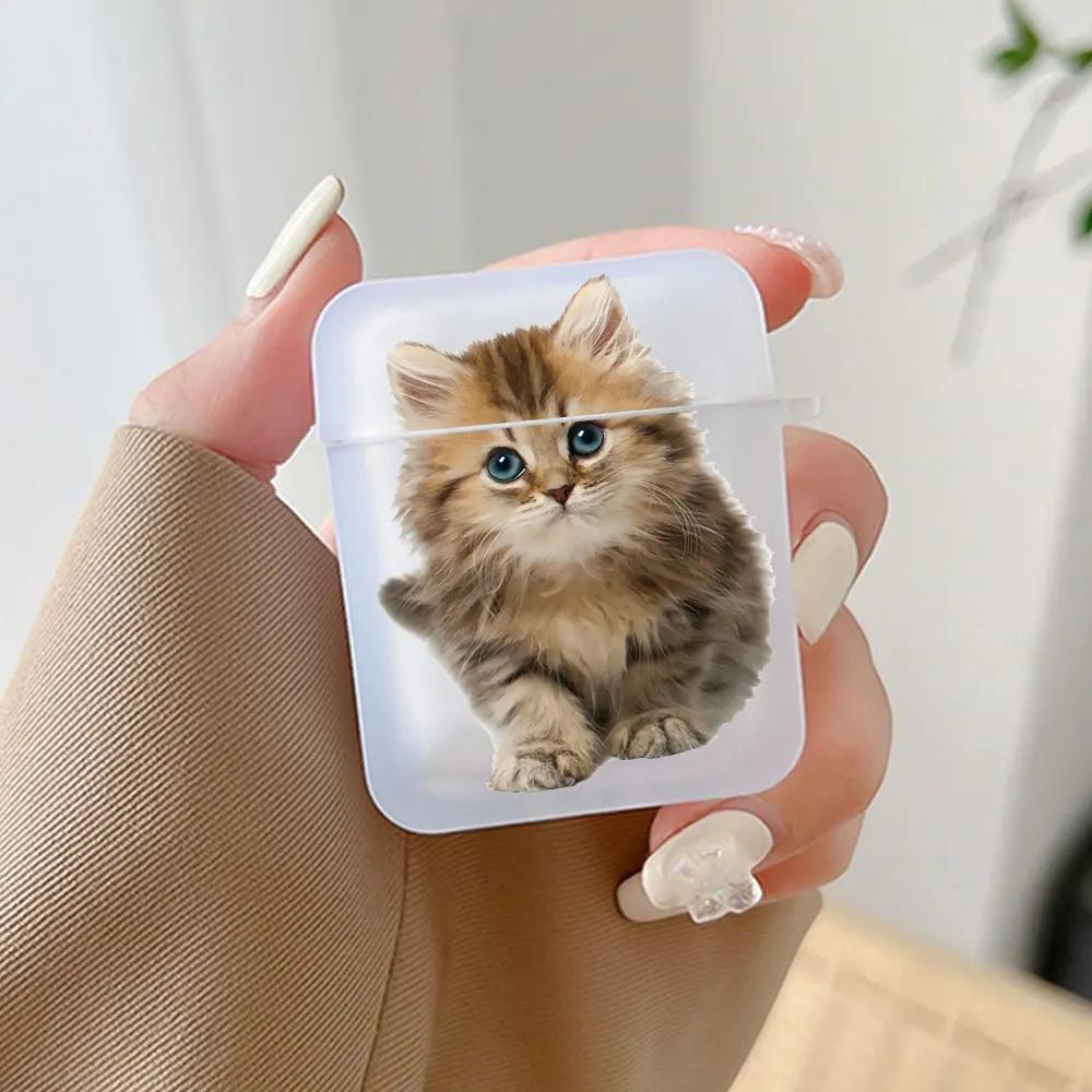 Милый чехол для наушников в виде животного с кошачьими ушками для Airpods 4-го 3-го Pro 3 2 Ударопрочные чехлы для Airpod 2 3 1 Защитный аксессуар Чехол Fundas