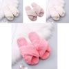 Soft And Comfy Women's Fluffy Sandals Open Toe Fur Sliders Light Pink