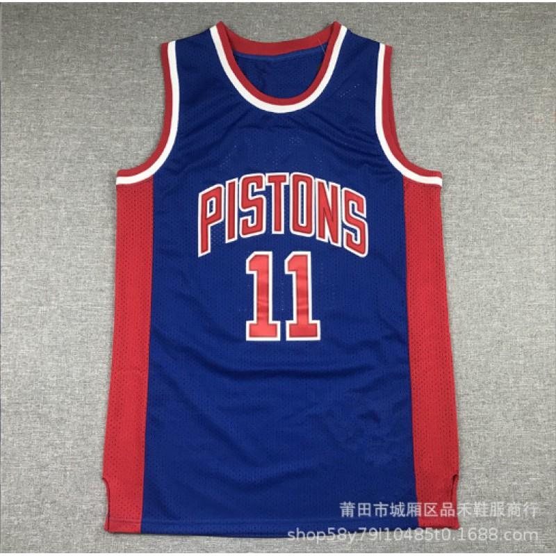 Retro Detroit Pistons Basketball Jersey Men Women Cotton Stitched NBA Style Fan Wear