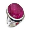 Красный Рубин(Смоделированный) Кольцо из серебра 925 пробы с драгоценными камнями ручной работы S.8 k5b62