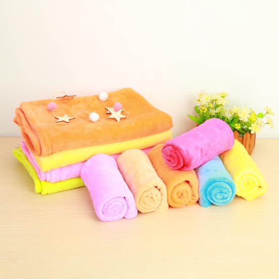 Coral Fleece Blankets Super Soft Shaggy Universal Solid-color Fleece Blankets for Sofa