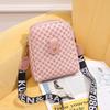 Women's Bag New Pattern Ribbon Crossbody Double-layer Small Square Bag Casual Mobile Phone Bag Printed Small Bag