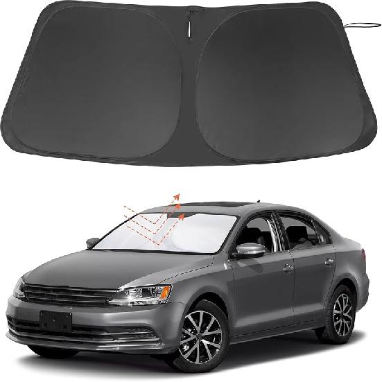 TINGLU Солнцезащитный козырек для Tesla Model X Tesla X 2016-2024 2025 Аксессуары Солнцезащитный козырек на лобовое стекло Защита от УФ-лучей Накидка на солнцезащитный козырек С