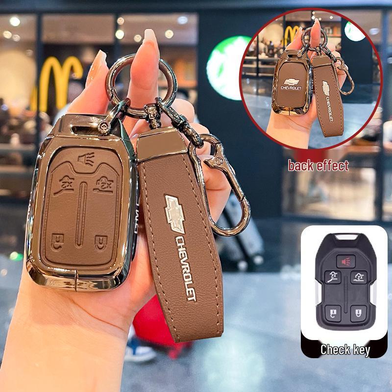 Чехол для ключей Chevrolet K5 Trax Cruze - Звезда Milesuo Металлическая пряжка Оболочка с полным покрытием