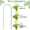 Yousheng 2 Pcs U-Shaped Acrylic Plant Trellis Clear Plant Support with Twist Ties Climbing Plants Trellis for Small Houseplants Ivy Monstera