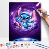 Disney digital oil painting Stitch galaxy space painting art handmade diy home decorations