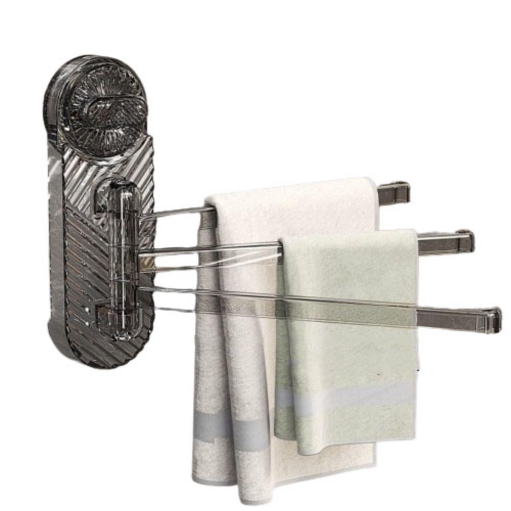 180°Rotating Suction Cup Towel Rack Multi-pole Toilet Towel Rod Clothes Hanger  for Kitchen