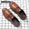 Custom Comfortable Men Pointed Toe Dress Shoes Genuine Low Leather Men's Wedding Shoes Loafers