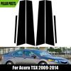 Наклейки-заглушки на стойки окон и дверей автомобиля Декаль Для Acura TSX 2009 2010 2011 2012-2014 Глянцевый черный Автоаксессуар 6 шт.