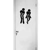 Cute Man Woman Washroom Toilet WC Bathroom Door Sticker ADM