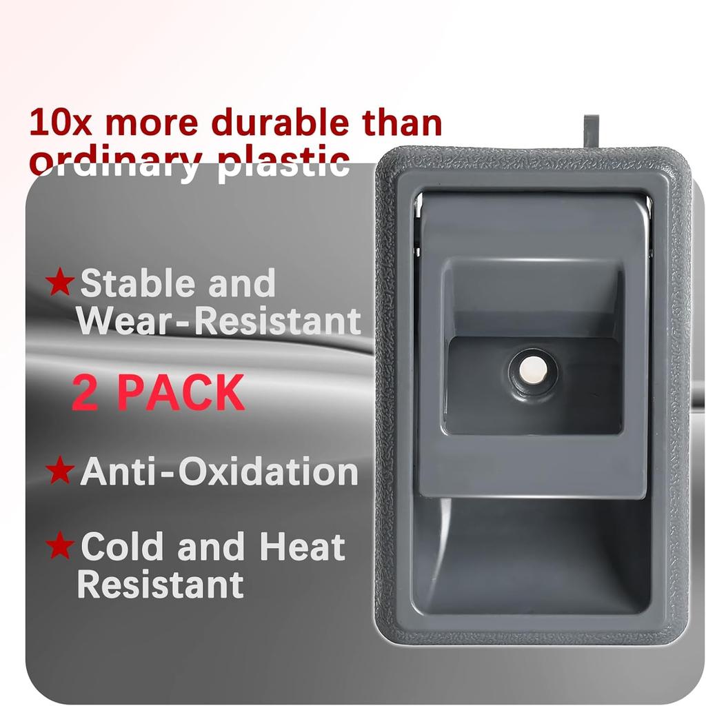 FAERSI 2Pcs Interior Door Handle Front Rear Driver & Passenger Side Fits For 1989-1995 4Runner 1988-1993 Toyota Corolla 1989-1995 Pickup 1995-2000