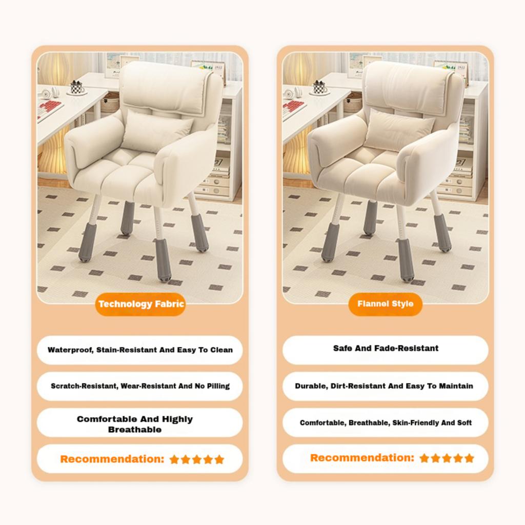 Компьютерное офисное кресло Поворотное игровое кресло Спинка Модное Удобное Для спальни Общежития Студента Колледжа Учебное Спинка Стул