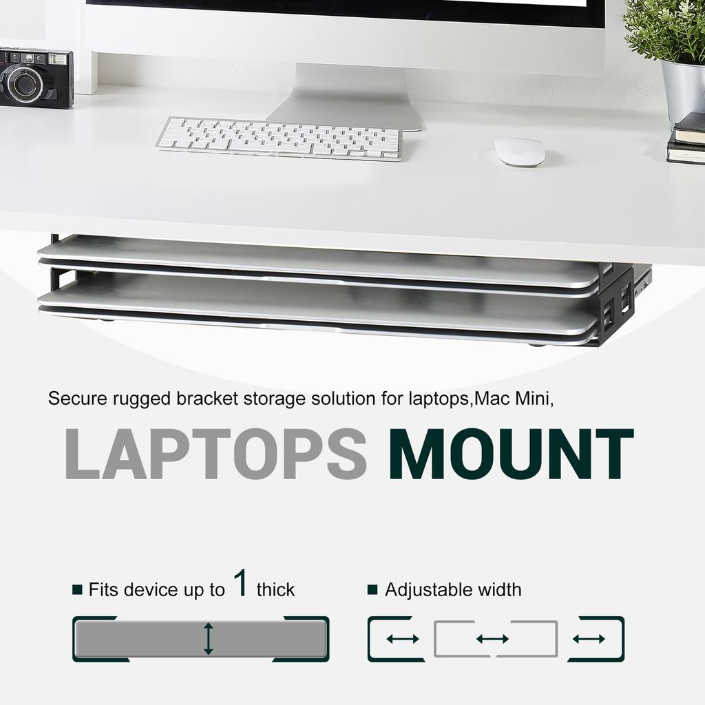 3 шт. подстольное крепление для ноутбука, экономящее место, органайзеры, стойка, удобная для ноутбуков, планшетов, клавиатур и многого другого использования