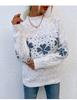 ZIMOXUAN Women's Snowflake Knit Sweater with Half Turtleneck for Autumn and Winter