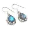 Natural Labradorite Gemstone 925 Solid Sterling Silver Gift Earring 1.25" n8B01