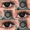 FUNSACHY 1 пара цветных контактных линз черные линзы серые линзы натуральные коричневые контактные линзы годовые красивые зрачки для женщин