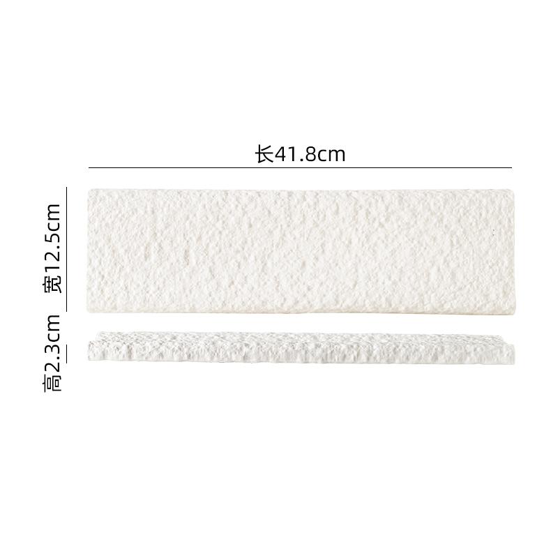 Керамическая длинная полоса с узором из камня, ресторанная тарелка для суши, десертная тарелка, тарелки для закусок, креативная посуда для молекулярной кухни