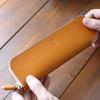 Porco Rosso Leather Pencil Case with Made from Genuine Tochigi Simple Camel Color for Men and Women Tray, Leather, Design, [sokunou]