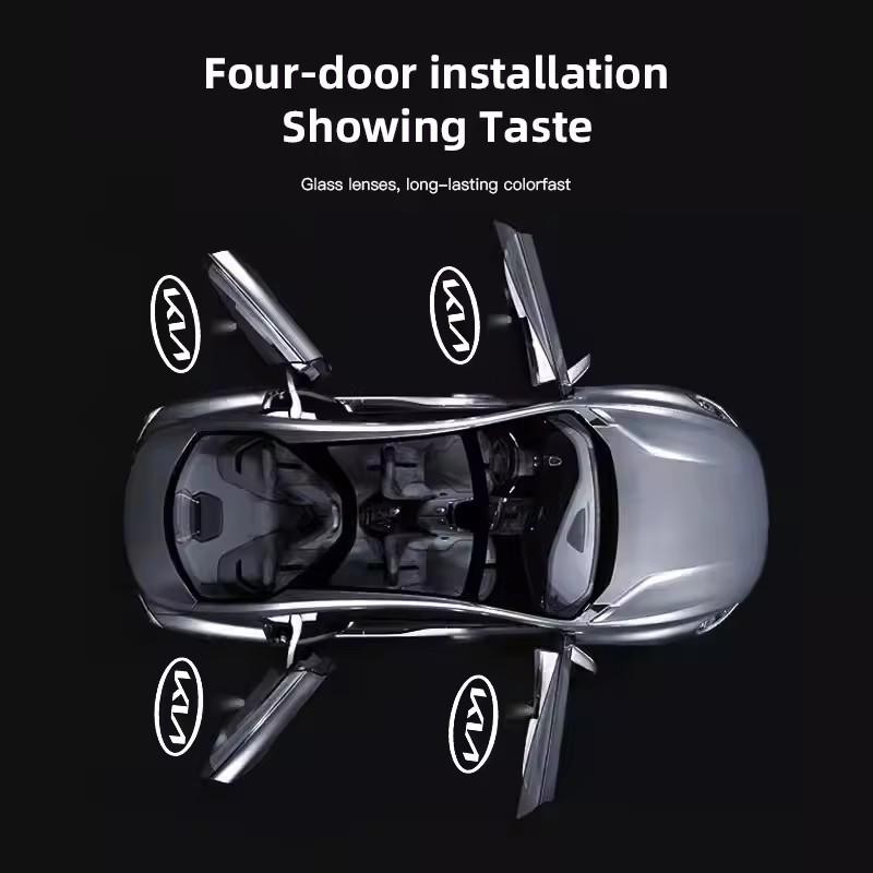BXAOK1 2pcs LED Car Door Projector Light Car Accessories For Kia Stinger Sportage Picanto Stonic Forte 5 3 4 K7 K5 K8 K3 Soul K9 Seltos