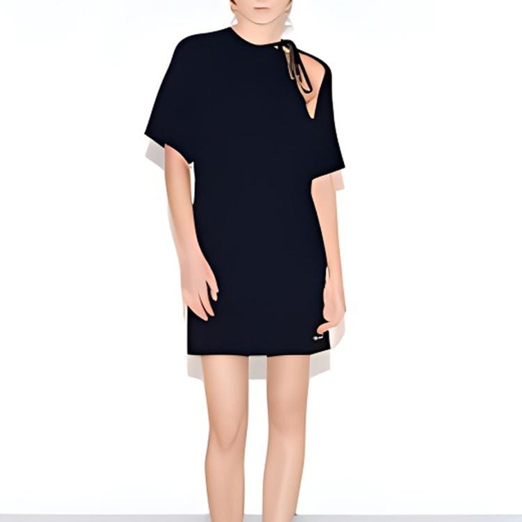 (WMNS) Gucci Chunky Rib Cotton Dress 'Dark Blue' Women's 786470-XKD2S-4003