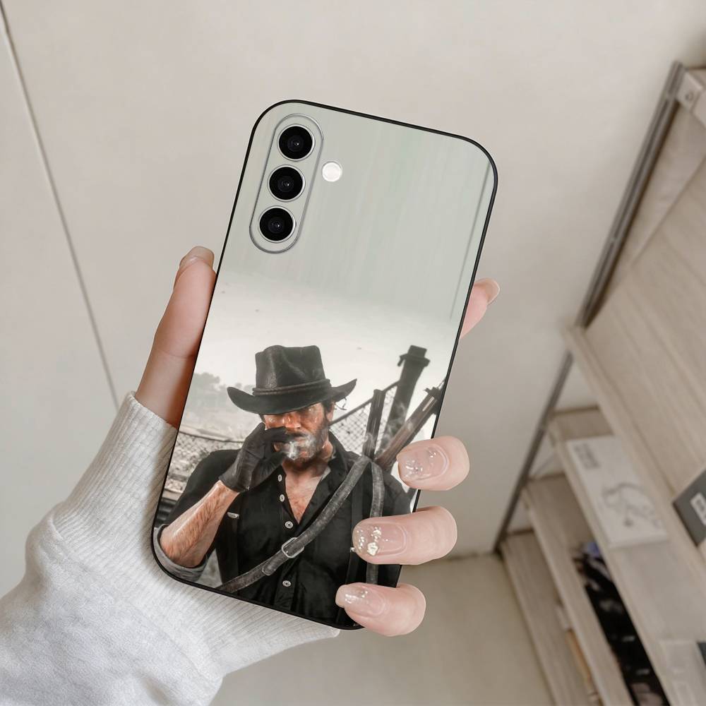 Чехол для телефона RDR2-Артур Морган Для Samsung Galaxy A73, A72, A71, A70, A53, A52, A51, Другие Мягкий Черный Чехол