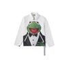 Li Ning X Disney Muppets Comet Product Series Cartoon Print Washed Denim Jacket Men Jacket White AJDR419-1