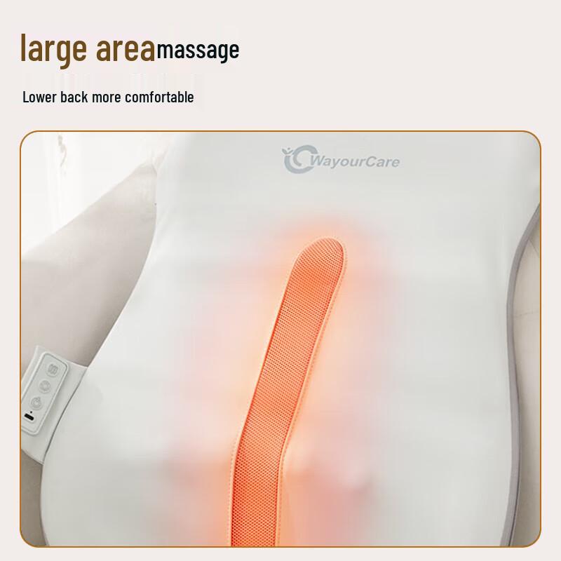 WayourCare Heated Full Back & Lumbar Massager Cushion F922 CN plug (adapter included)