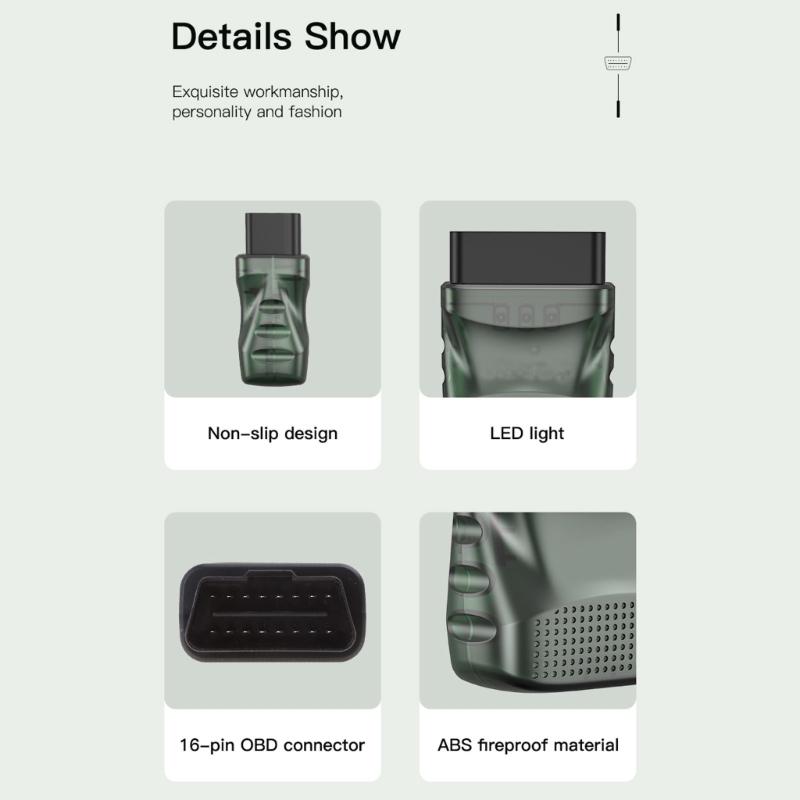 Беспроводной Bluetooth-совместимый диагностический сканер OBD2, считыватель автомобильных кодов и инструмент сканирования ELM327 OBD2 для IOS Android